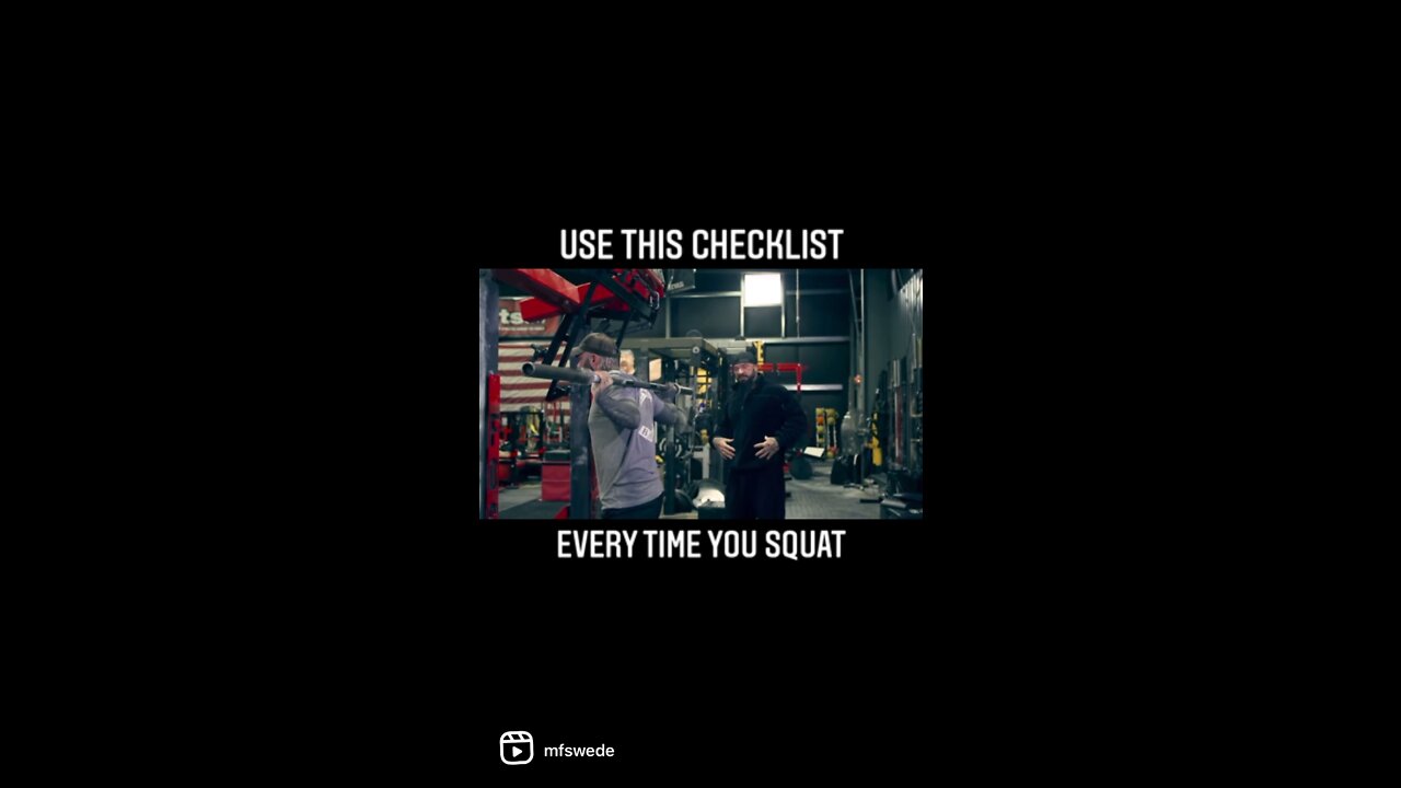 Use This Checklist for Squat