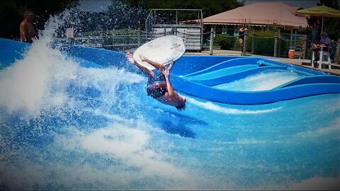 flowrider - Jake - 1 (amazing flip) at Soak City, Kings Island