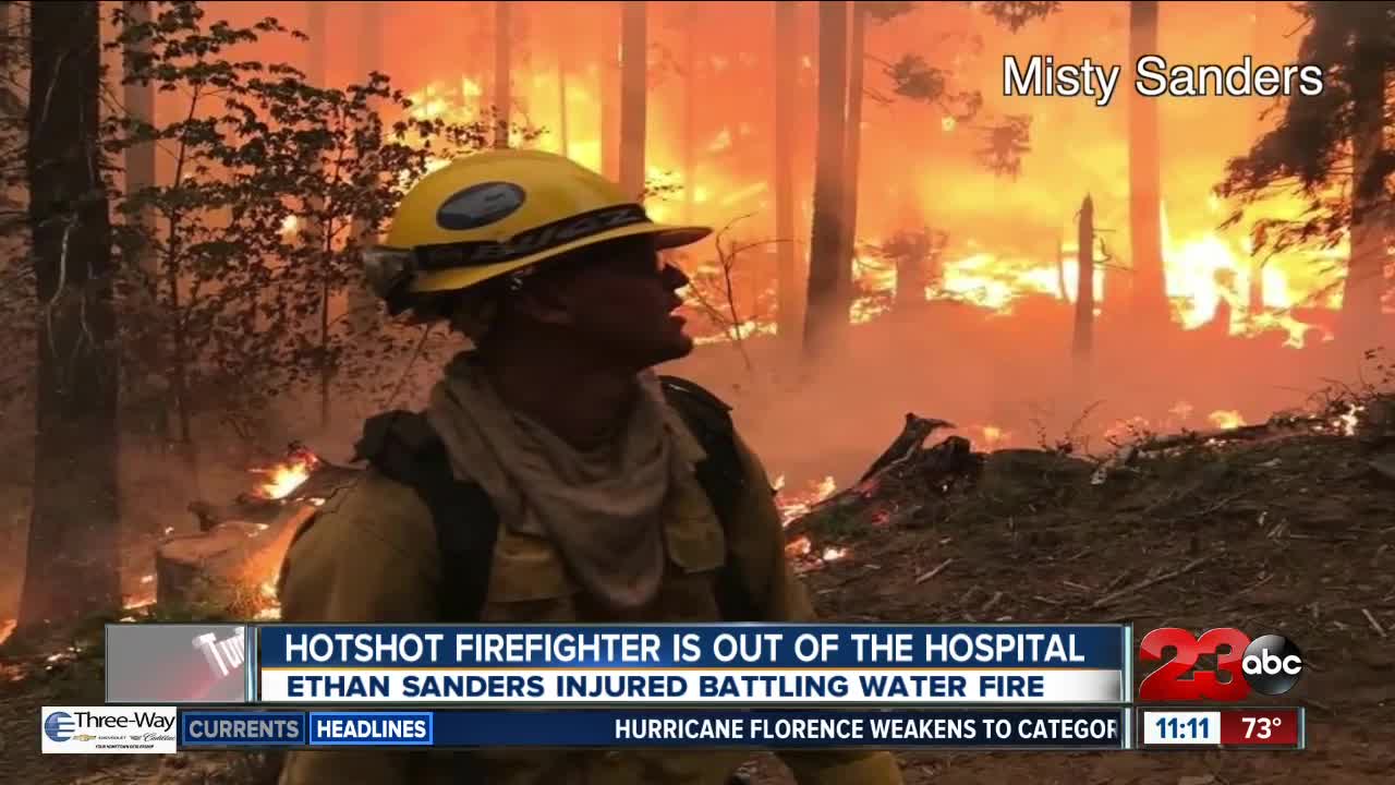 Kern County Hotshot Firefighter is out of the hospital