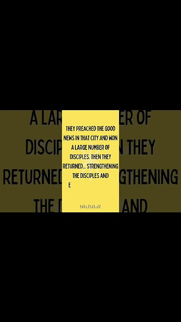 Acts 14:21-22 #shorts