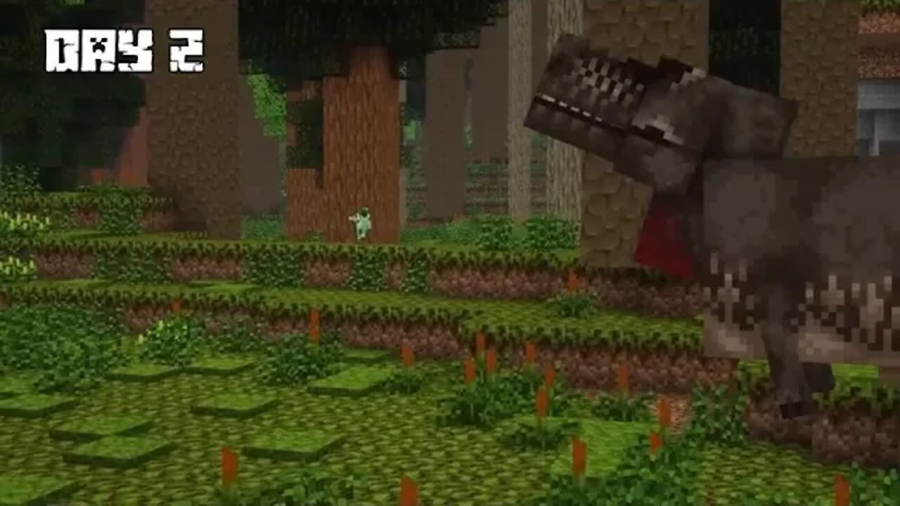 I Survived 100 DAYS as a DINOSAUR in HARDCORE MINECRAFT! !!!!! 1