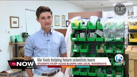 High school scientist from Oxbridge Academy studies algal blooms