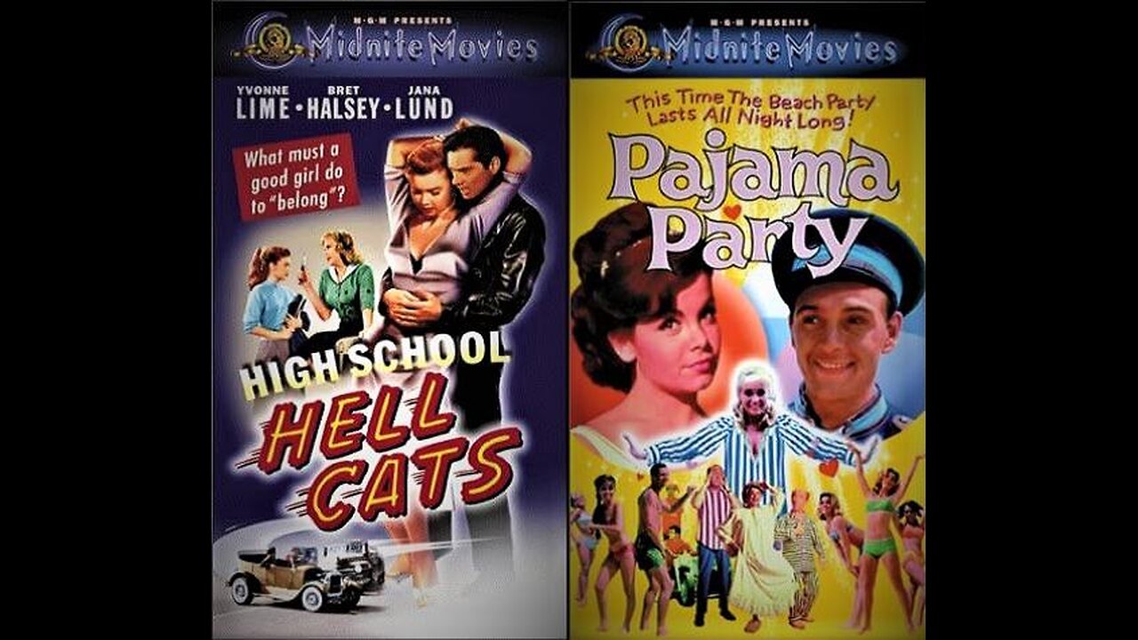 HIGH SCHOOL HELLCATS 1958 & PAJAMA PARTY 1964 Swinging Teens DOUBLE FEATURE