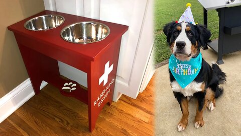 CNC Routing a Bowl Table for a Bernese Mountain Dog