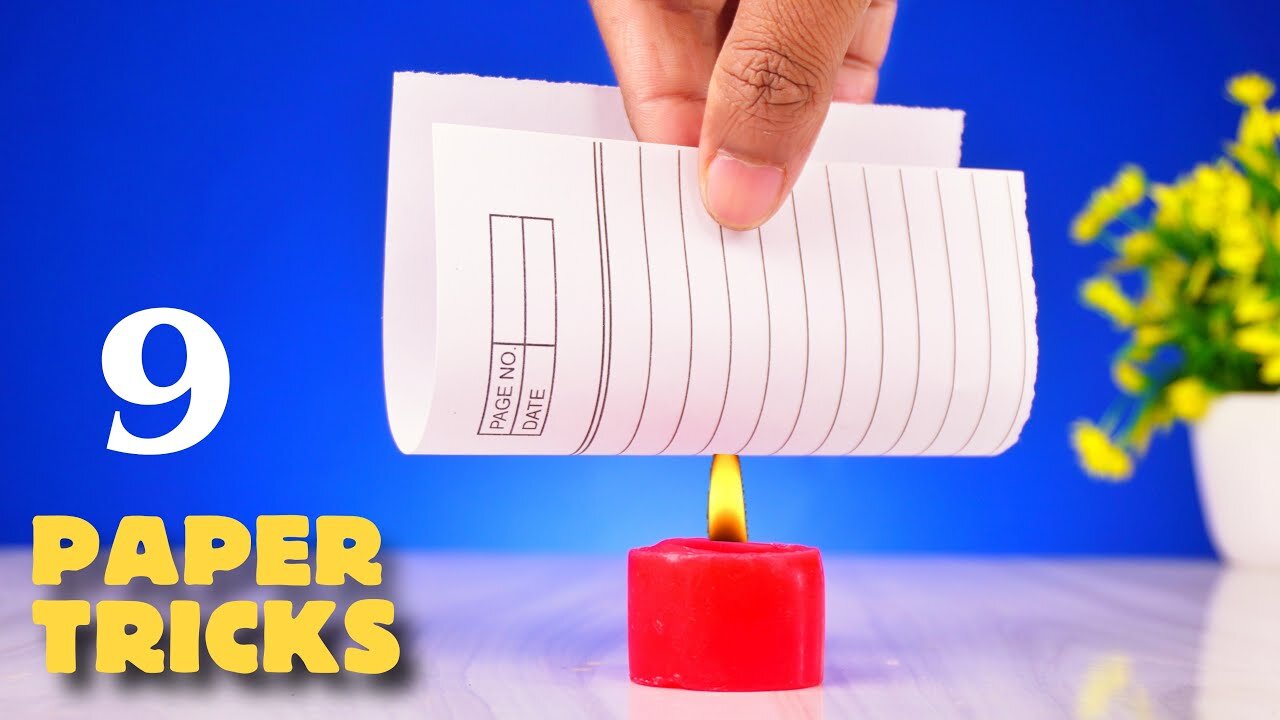 9 Amazing Paper Tricks || Science Experiments With Paper PSN Experiment