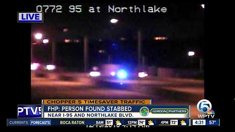 Man found stabbed along I-95 at Northlake Boulevard in Palm Beach Gardens