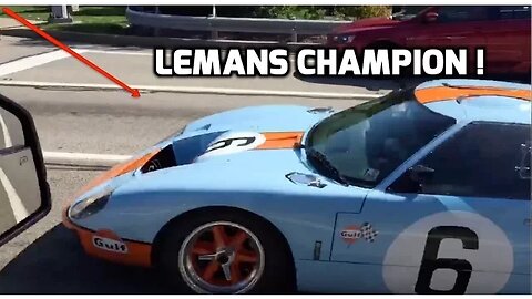 I saw a 1967-69 LeMans Champion FORD GT40 Driving on the Road !!