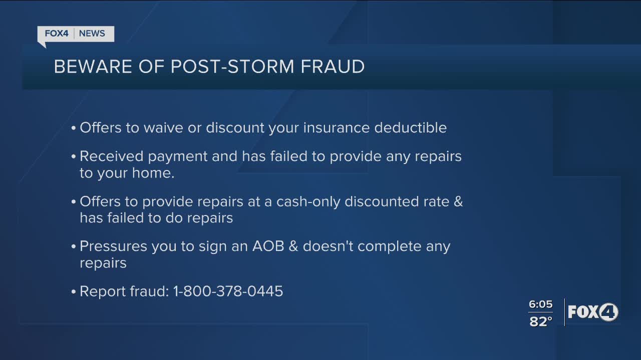Storm related scams