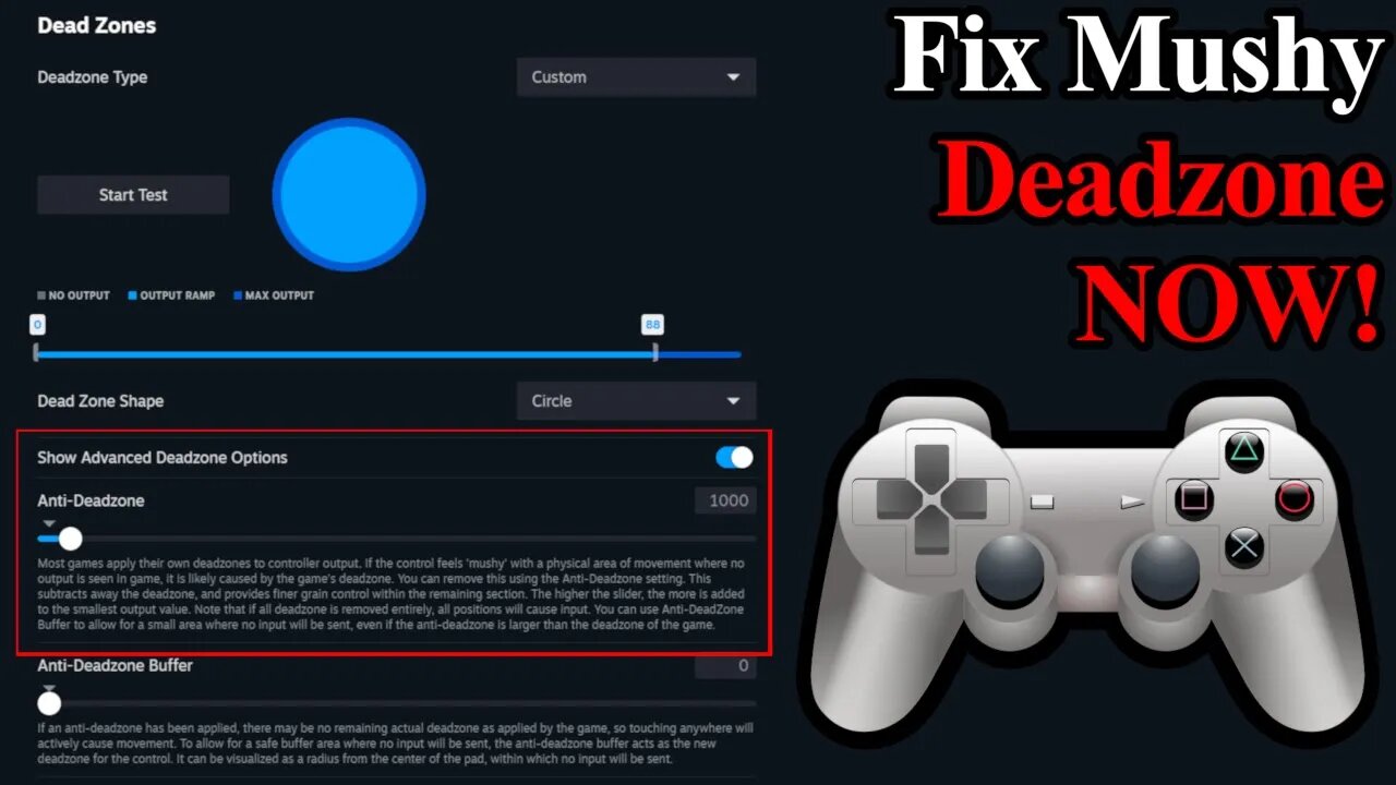 Adjusting In-Game Locked Dead Zones with Steam