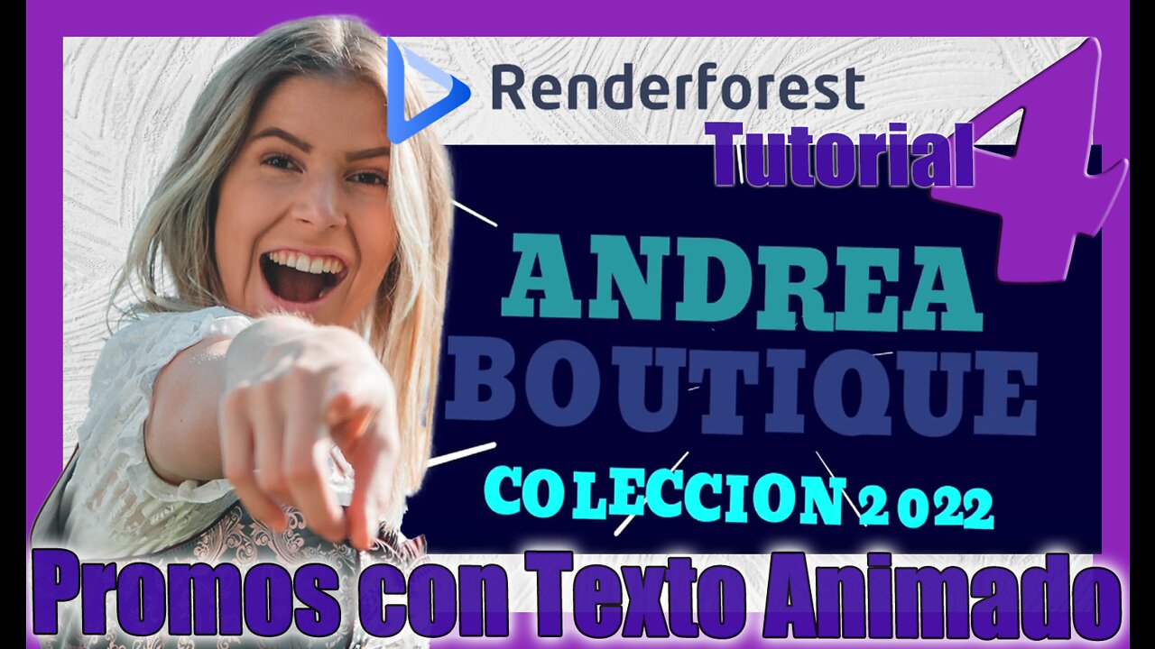 🆕 Cómo crear Videos PROMOCIONALES con Texto Animado con RENDERFOREST ✅ Tutorial 4