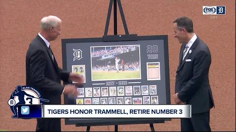 Tigers retire Trammell's number