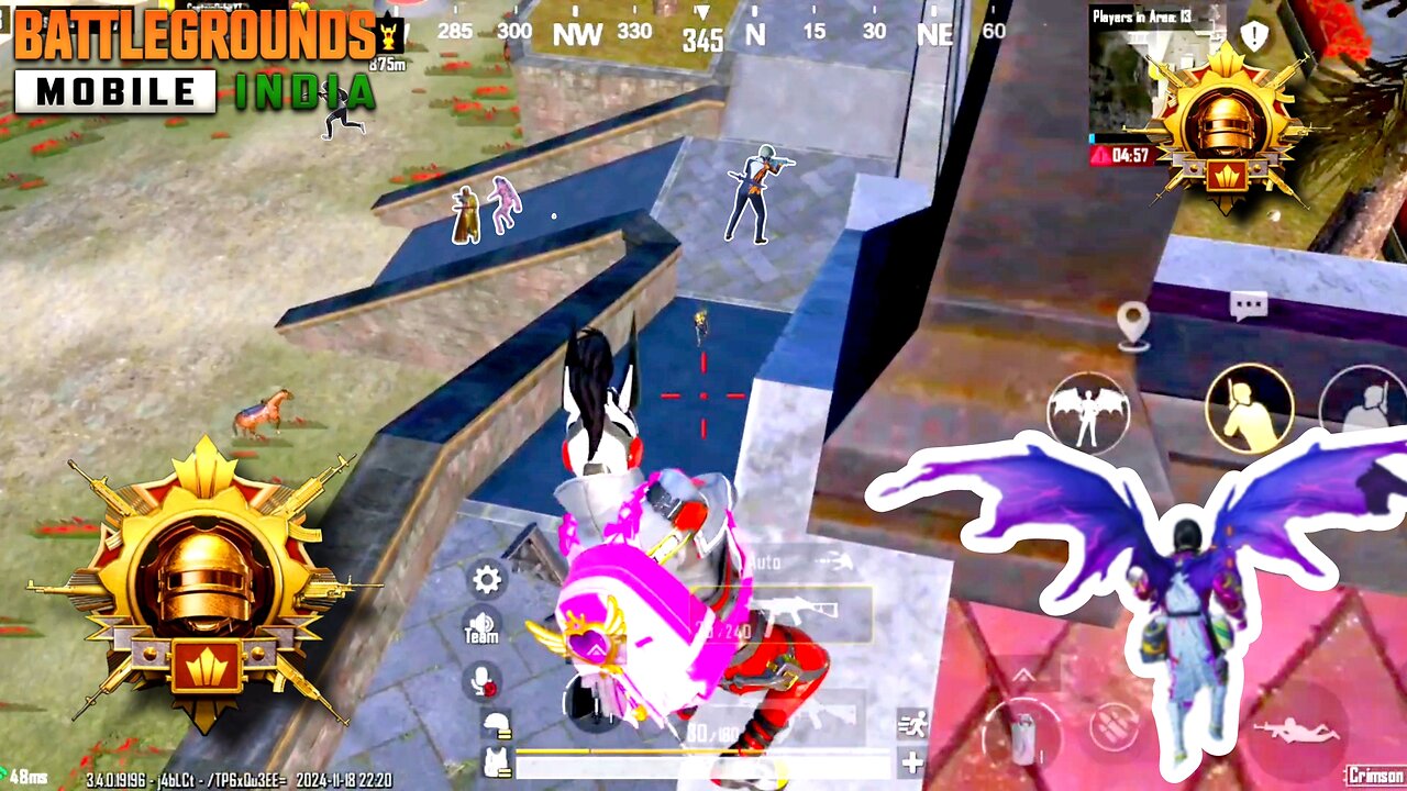 Full Rush Gameplay | Bgmi Best 1v4 Clutch Gameplay #bgmi #pubg #pubgmobile #gameplay