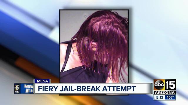 Woman set fire to clothes in Mesa jail cell in order to get out