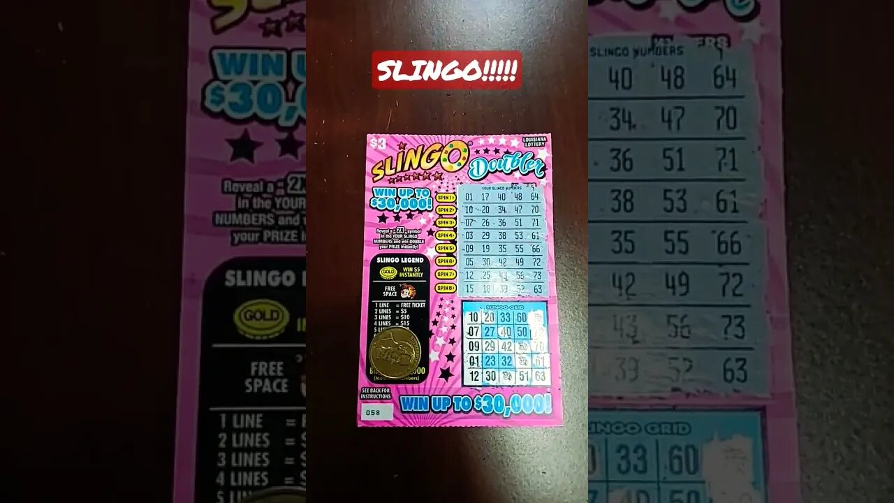 SLINGO!!!! | Buy-U Scratchers | Louisiana Lottery