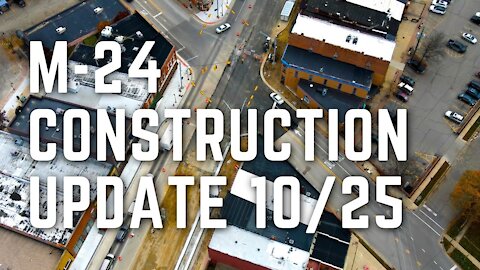 M-24 Construction Progress Oxford Michigan 10/25/2020