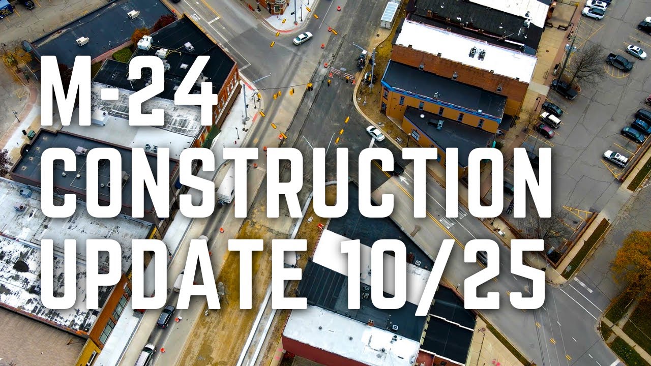 M-24 Construction Progress Oxford Michigan 10/25/2020