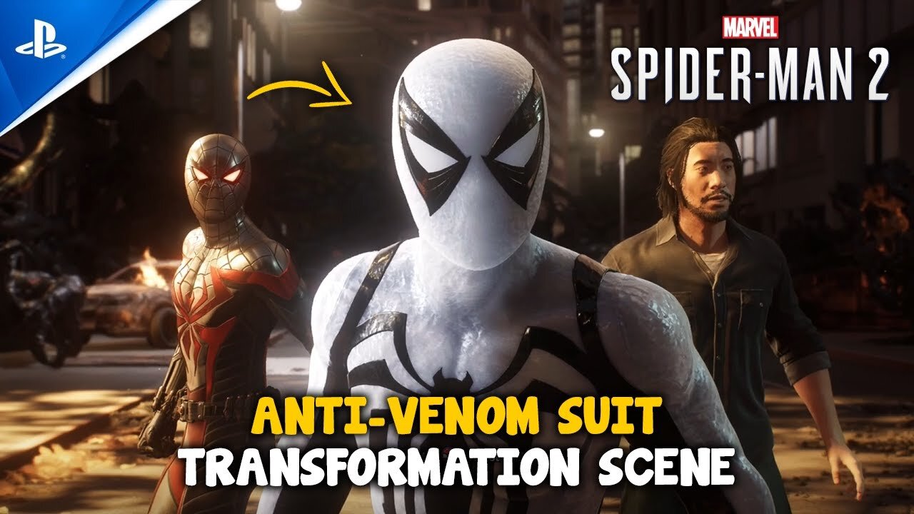 Spider-Man 2 Anti-Venom Transformation Scene 2023 (PS5) 4K 60FPS