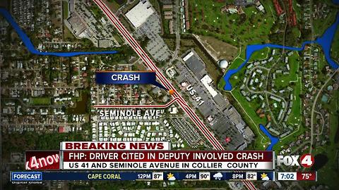 Driver cited in deputy-involved crash in Naples
