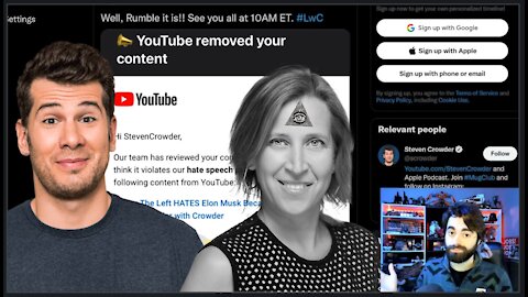 YouTube Censors Silence Steven Crowder AGAIN, Removing Louder With Crowder Stream