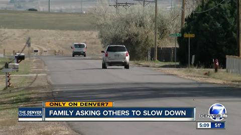 Family asking others to slow down