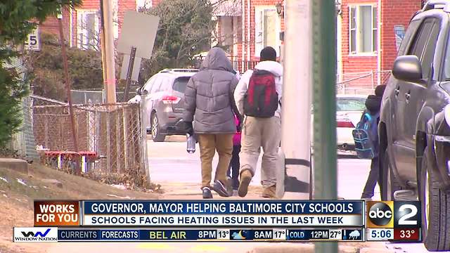 Mayor Pugh tours schools, Baltimore City School District pledge to open and warm schools