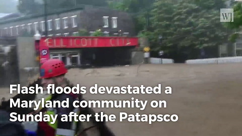 Video Captures Flash Flood Tearing Through Historic Ellicott City, Maryland