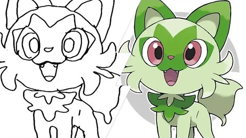 How to Draw Pokemon Sprigatito? Super FAST!