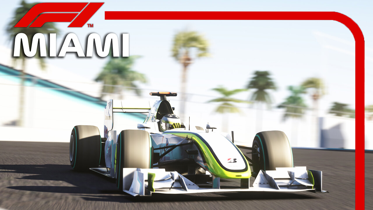 Miami Grand Prix | Rubens Barrichello Onboard Lap - BrawnGP BGP001 | Assetto Corsa Reshade