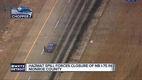 Truck carrying human waste spills load, forces closure of NB I-75 in Monroe County