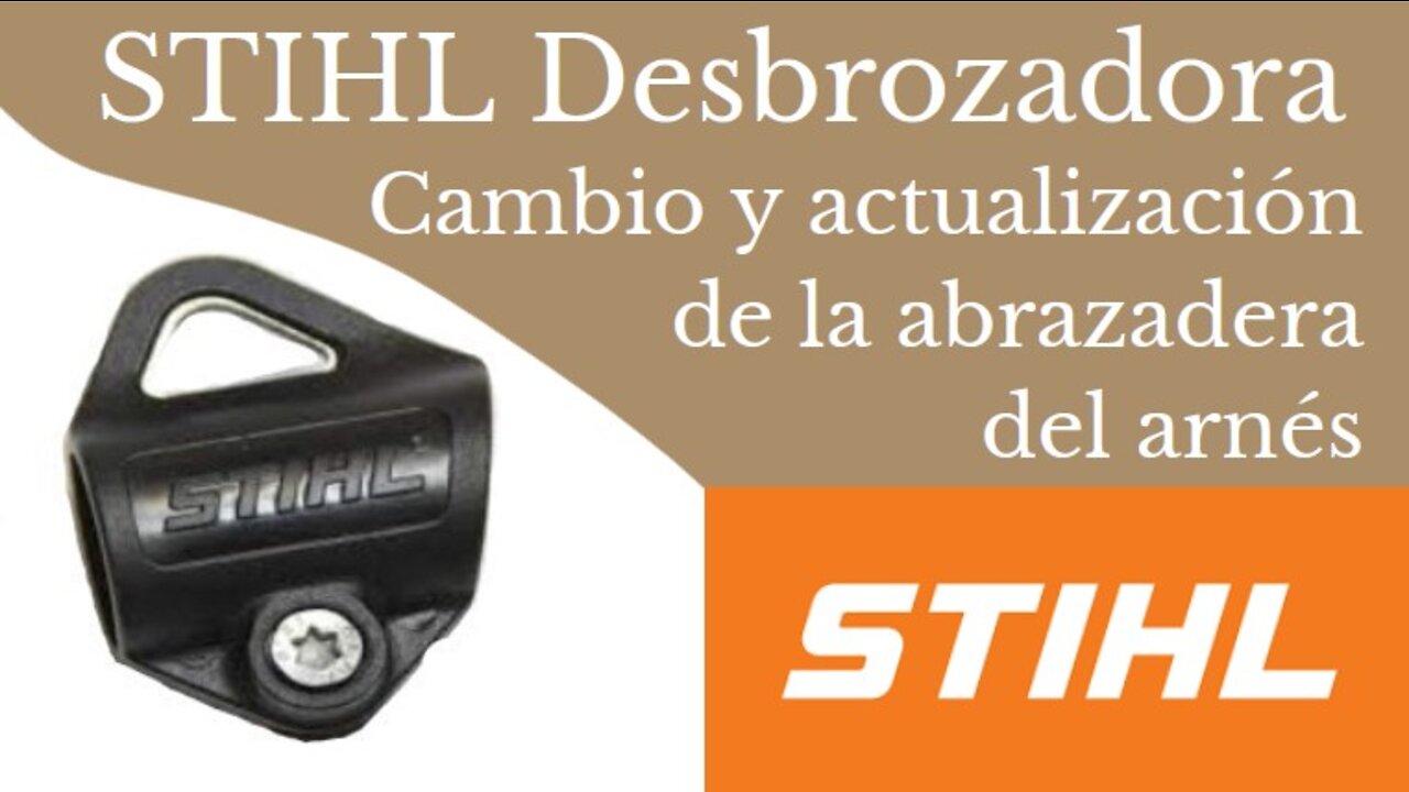 Stihl desbrozadora FS90 cambio y actualización de la abrazadera del arnés (soporte de arnés)