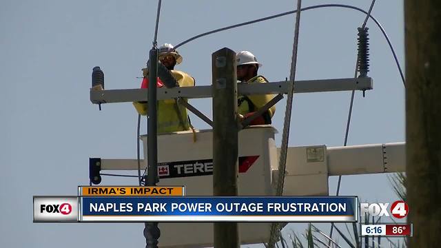 Power slow to return to some areas in Collier County