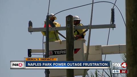 Power slow to return to some areas in Collier County