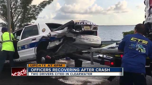 Three police officers injured in two separate traffic crashes on Courtney Campbell Causeway