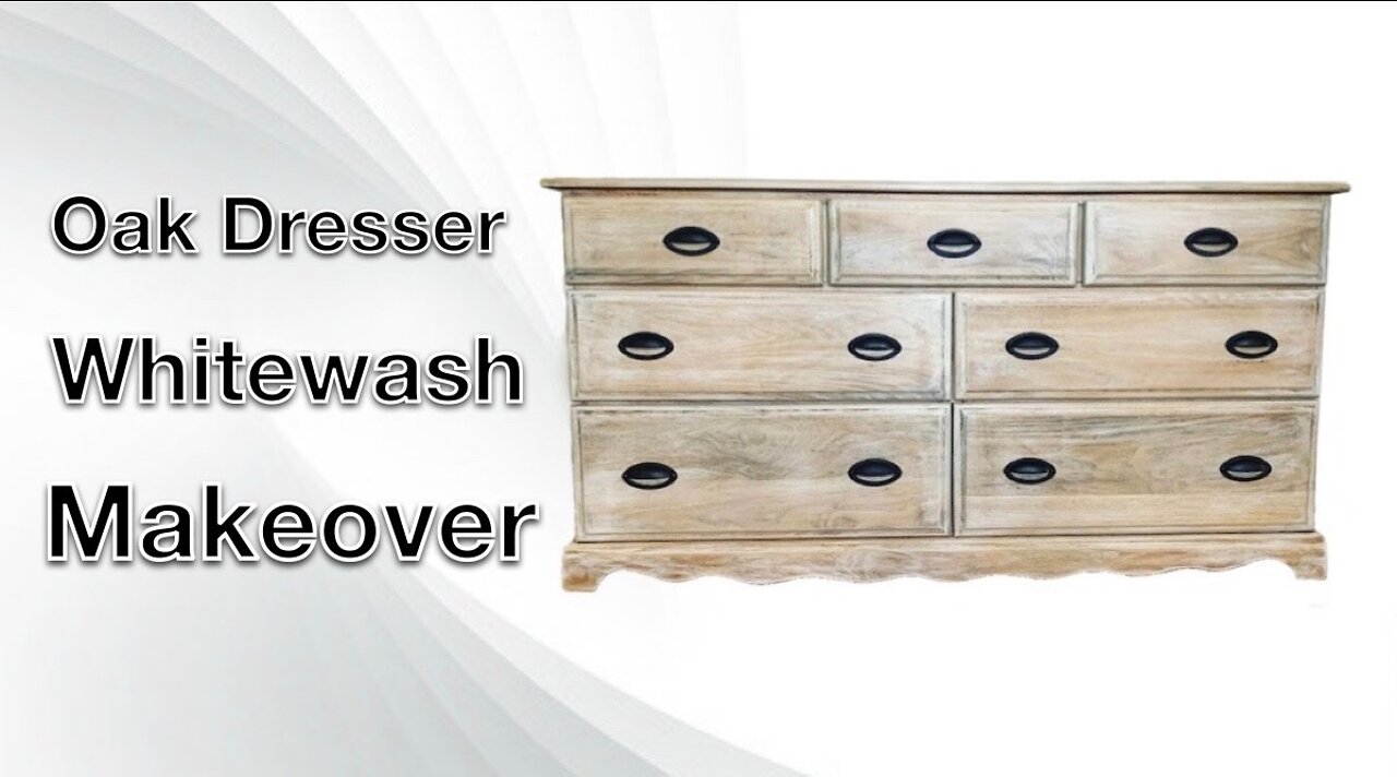 OAK DRESSER MAKEOVER/ FURNITURE RESTORATION