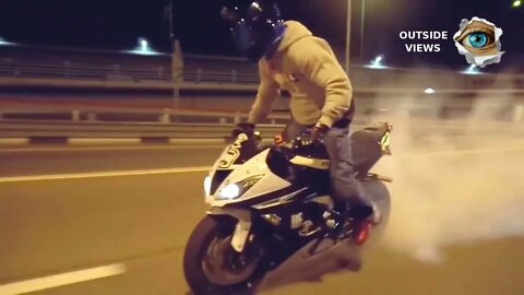 Experience the adrenaline rush on a motorcycle during night drives in Russia