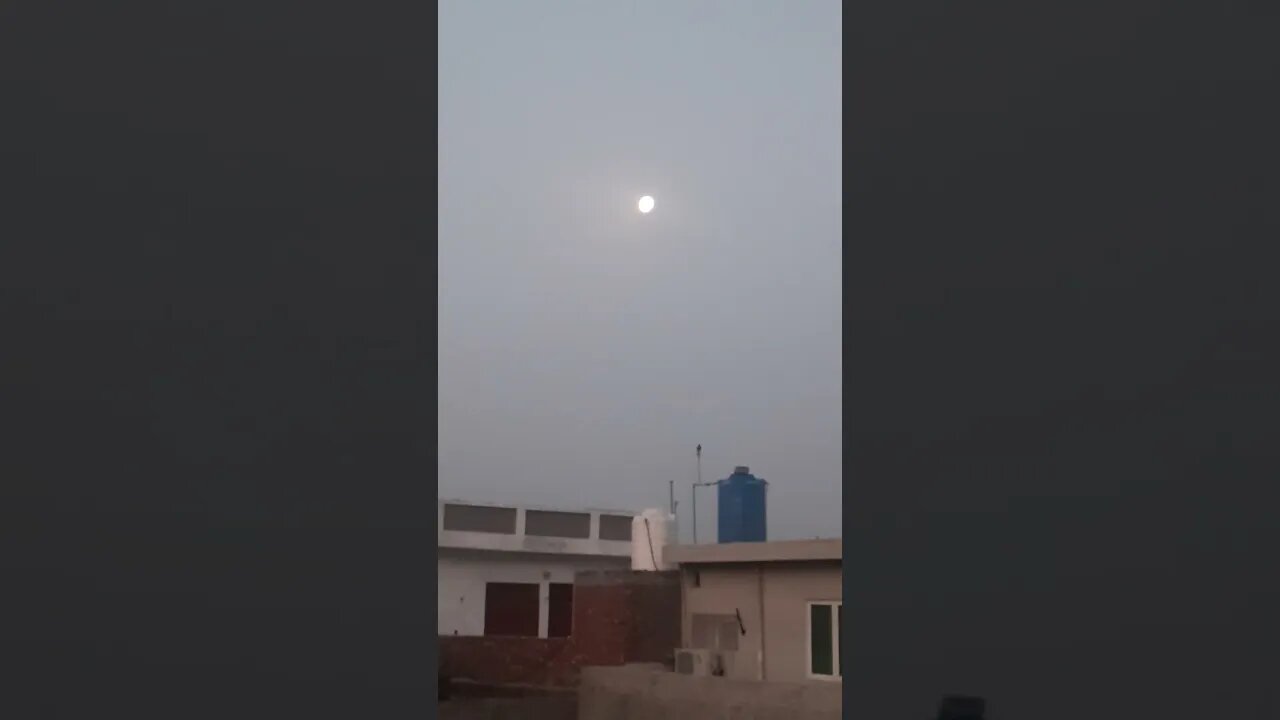 Moon light in refreshing early morning