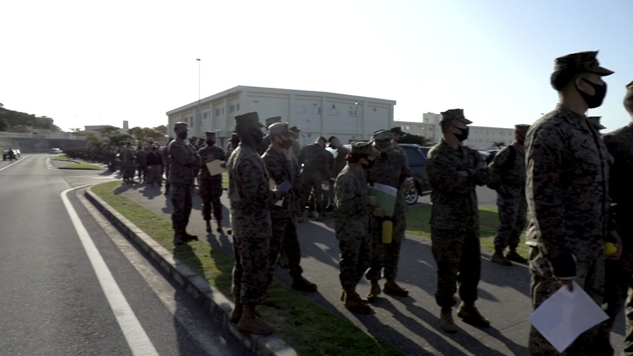 Camp Foster USO provides support to Marines waiting to receive the COVID-19 vaccine