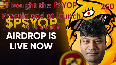 I bought the PSYOP Presale and at launch. Is it over? #psyop #tate #ben #250