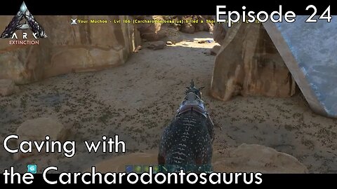 Caving with the Carcharodontosaurus - Ark Survival Evolved - Extinction EP24