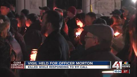 Vigil held for fallen Officer Morton