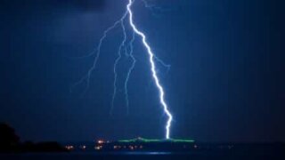 Man nearly lit up by lightening strike