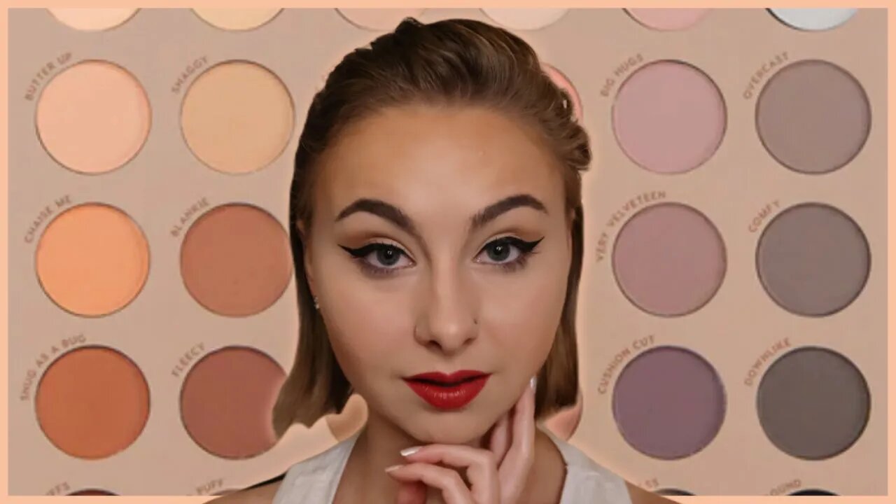 CLASSIC SUMMER MAKEUP LOOK w/ Red Lip & Winged Liner | Colourpop GONE MATTE Eyeshadow Palette