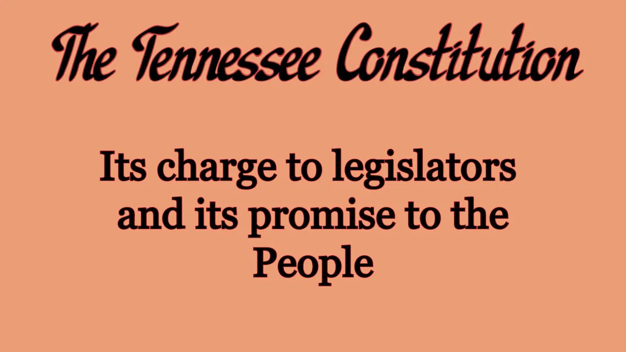 Constitutional Primer for Elected Employees in Tennessee