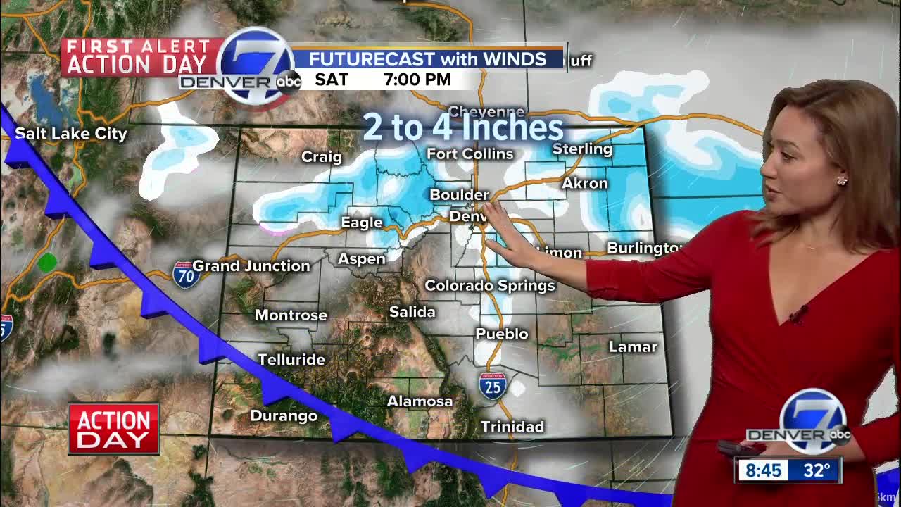 Cold and snow for Denver Saturday