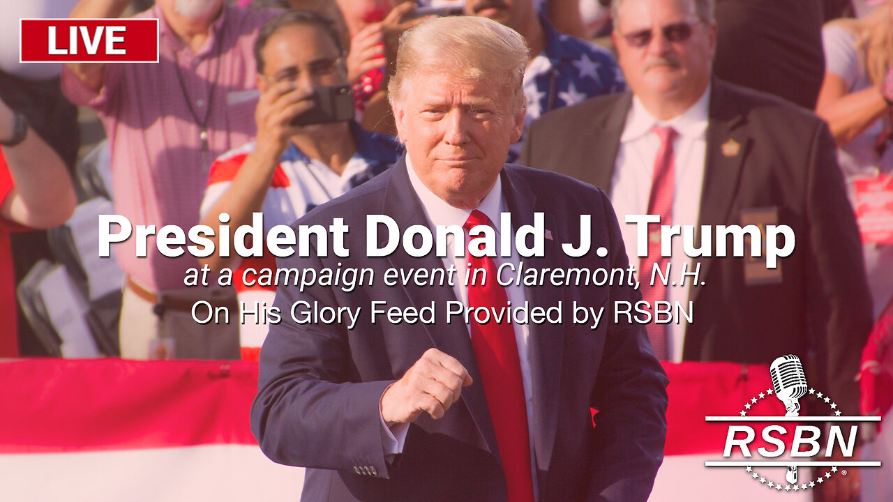 President Trump speaks at a campaign event in Claremont, N.H