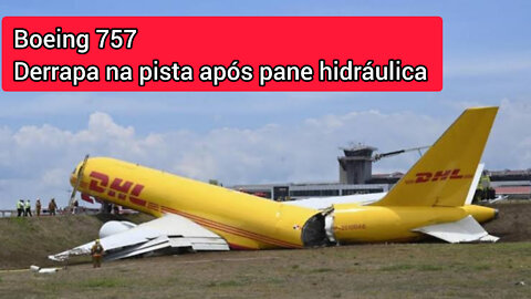 Boeing 757 Derrapa em Pista e se parte em dois.