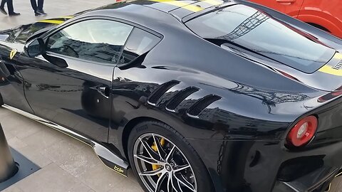 Brutal Ferrari F12 TdF in Black / yellow and clear carbon Tailor Made 👌 [4k 60p]