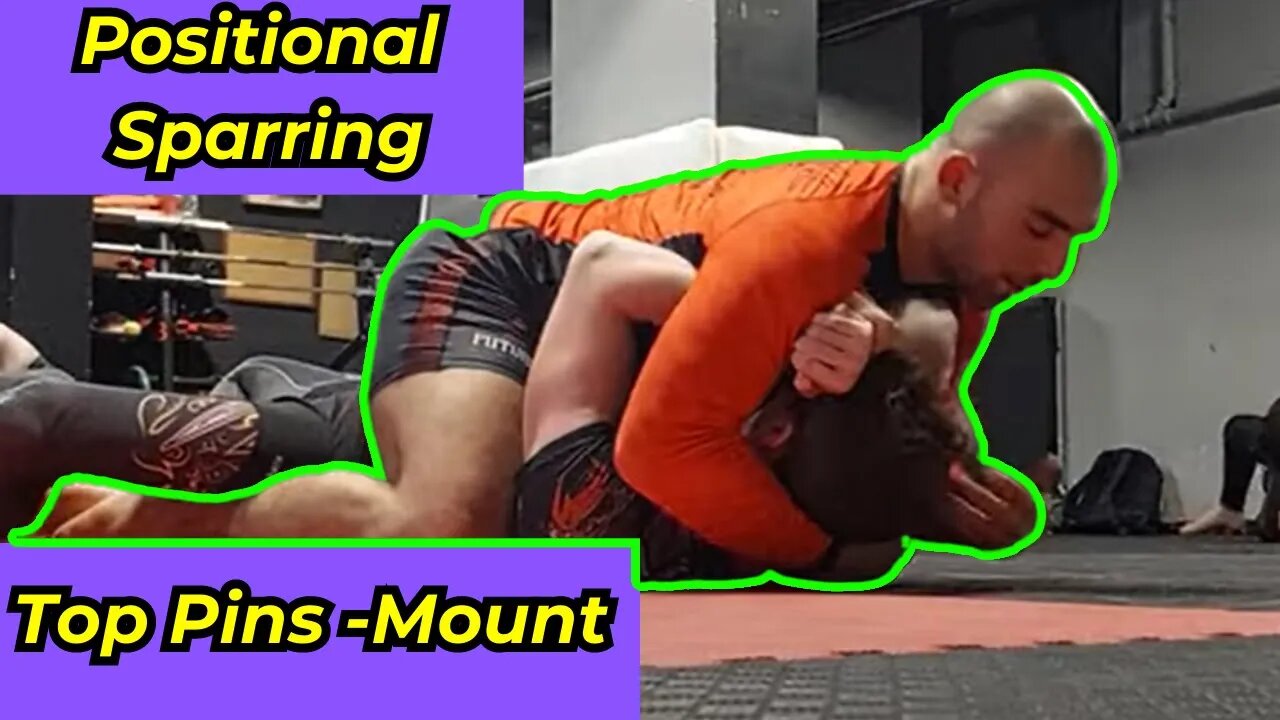 BJJ Positional Sparring: Top Pin Mount attacks with Salakh