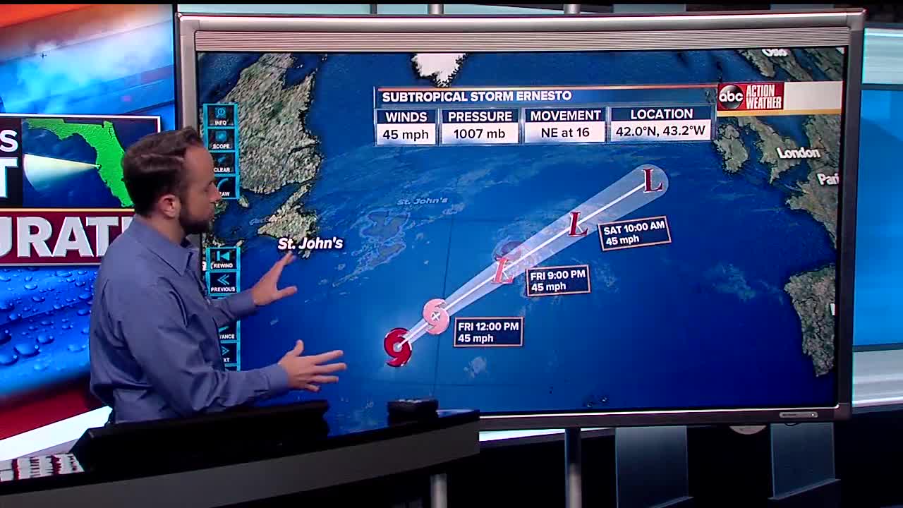 Subtropical Storm Ernesto | Tracking the Tropics