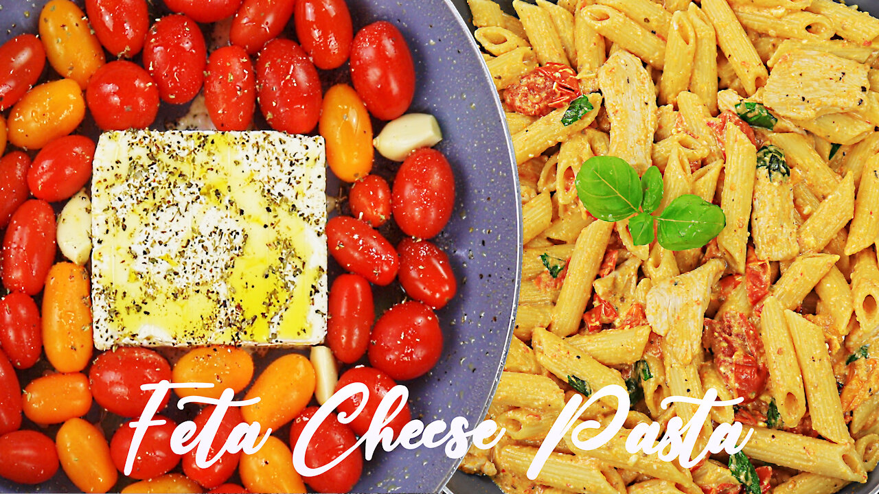 Tik Tok Feta Pasta and Chicken | Without Oven | Tik Tok Recipe | Feta Pasta